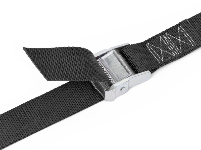PowerTye Heavy-Duty Lashing Straps â€“ 1.5in x 4ft Cam Buckle Continuous loop strap (no hooks), Made in USA for Motorcycle, ATV, Cargo, Coolers and RV Battery â€“ 300 lb Working Load Limit, Black (2-pack) - Image 2